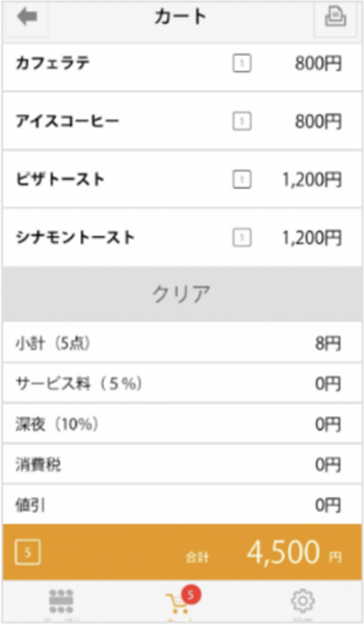 メニューを選択